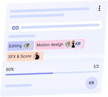 Task card with progress